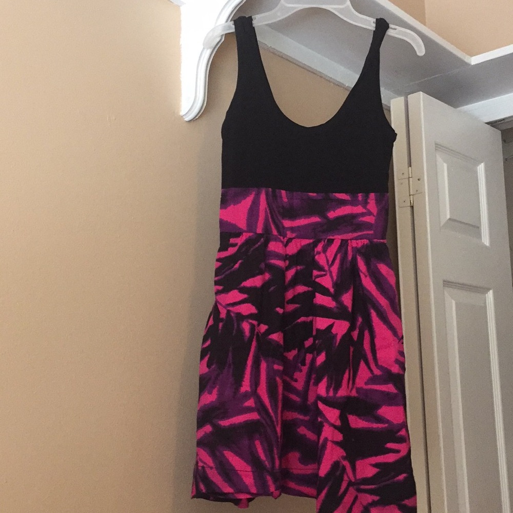 Short black and pink dress